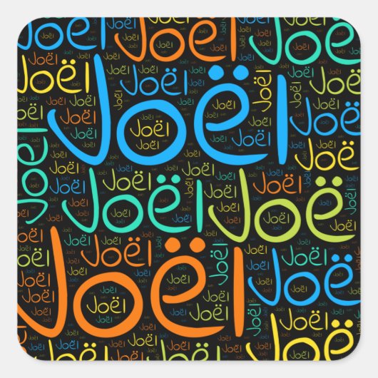 Joel Vierkante Sticker (Voorkant)