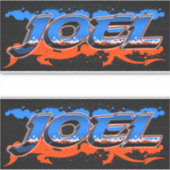 Joel Vorname Name Graffiti Aufkleber Sticker (Voorkant)
