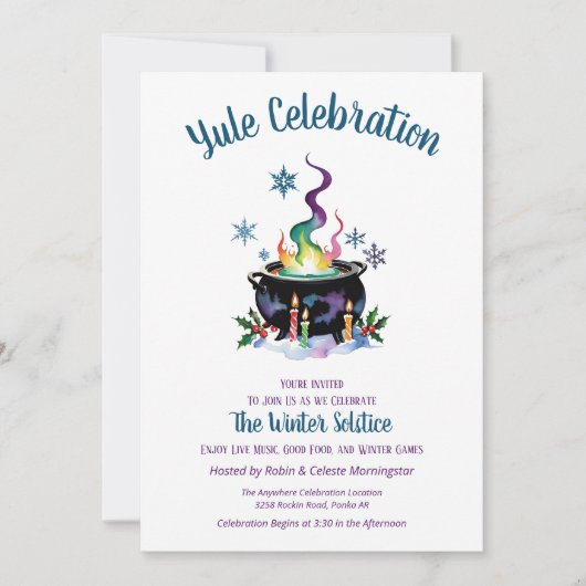 Joel Winter Zonnewende Heks Ketel Hulst Sneeuw Kaart (Voorkant)