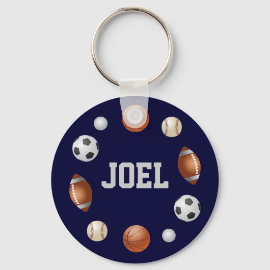 Joel World of Sports Sleutelhanger - Blue (Voorkant)