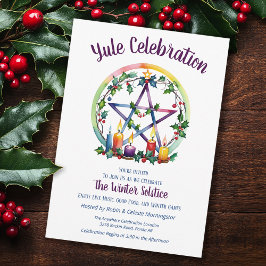 Joelfeest Pentakel Ster Winterse Solstitium Wicca Kaart