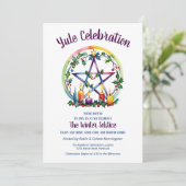 Joelfestieve pentaclesster winterzonnewende Wicca Kaart (Staand voorkant)