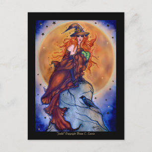 Joelle Halloween spookachtige heksenkaart van Rene Briefkaart