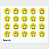 Joepie! Happy Penguin Ronde Sticker (Vel)