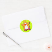 Joepie! Happy Penguin Ronde Sticker (Envelop)
