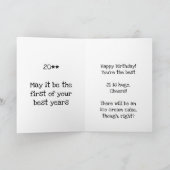 Joepie! Je bent in orde. Gelukkige 21e verjaardag Kaart (Binnen)