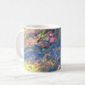 Joe's Abstracte kunst - Blauw en roze - Koffiebeke Koffiemok (Voorkant links)