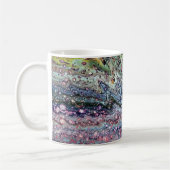 Joe's Abstracte kunst - Paarse golven - Koffiebeke Koffiemok (Links)