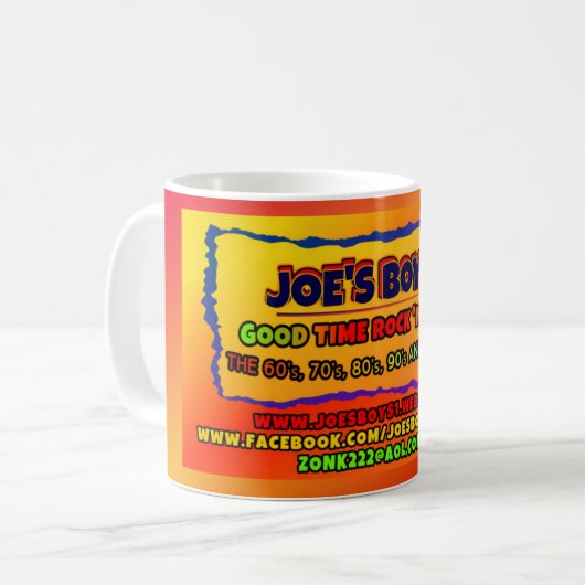 JOE'S BOYS 11 Oz. Mok! KoffieMok (Voorkant links)