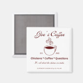 Joe's Coffee Magnet van Jill Cullen's FWANL (Voorkant / Achterkant)