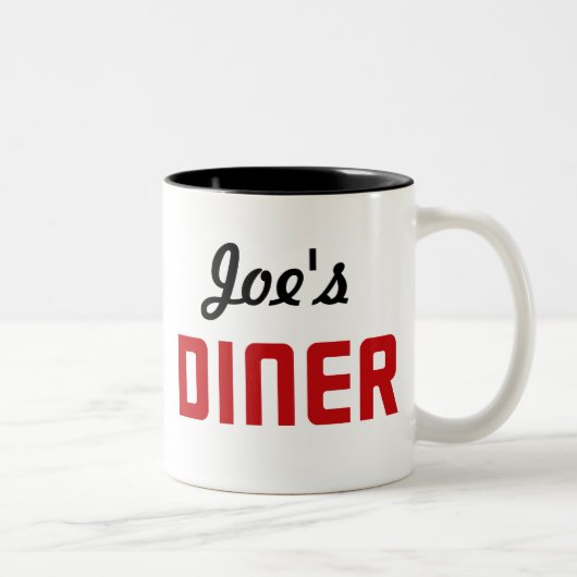 Joe's Diner Tweekleurige Koffiemok (Rechts)
