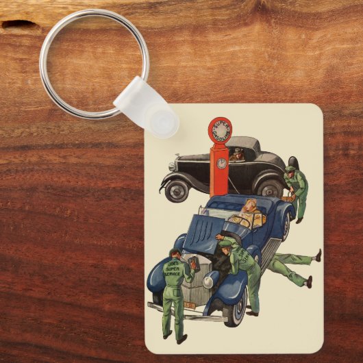 Joe's Full Service Benzine Station, Ouderwetse Zak Sleutelhanger (Voorkant)