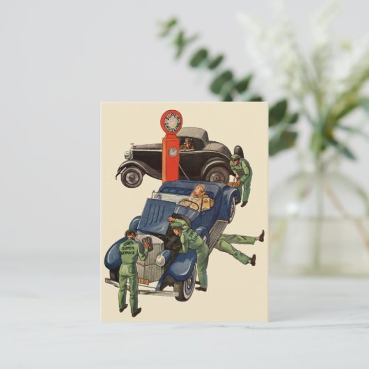 Joe's Full Service Gas Station,  Business Briefkaart (Staand voorkant)