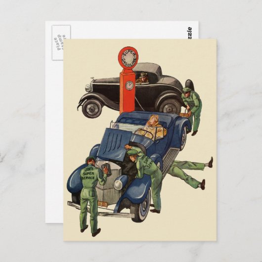 Joe's Full Service Gas Station,  Business Briefkaart (Voorkant / Achterkant)