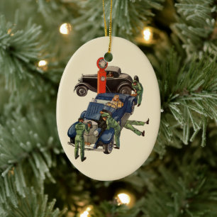 Joe's Full Service Gas Station,  Business Keramisch Ornament