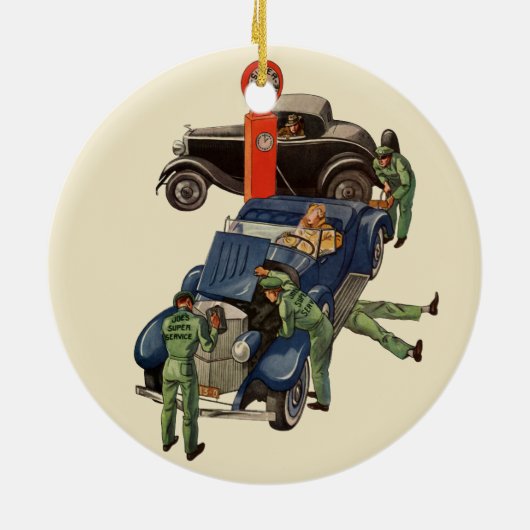 Joe's Full Service Gas Station, Business Keramisch Ornament (Achterkant)