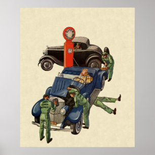 Joe's Full Service Gas Station,  Business Poster