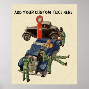 Joe's Full Service Gas Station,  Business Poster