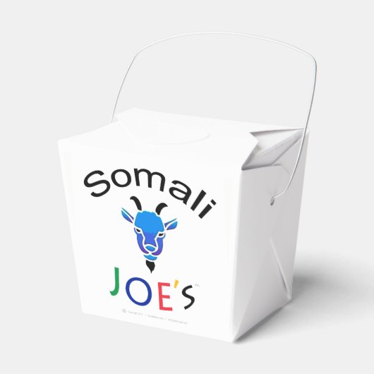 Joe's officiële Billy Blue Goat Take-Out Box Bedankdoosjes (Voorkant Zijde)