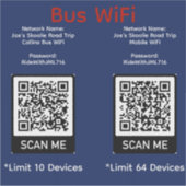 Joe's Road Trip Collins Bus WiFi Sticker (Voorkant)