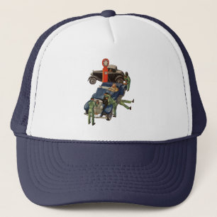 Joe's Volledige Service Benzine Station, Vintage Z Trucker Pet
