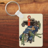 Joe's Volledige Service Tankstation, Ouderwetse Za Sleutelhanger (Voorkant)