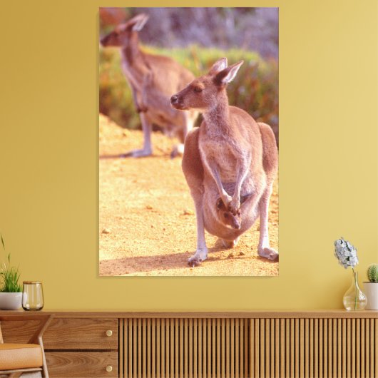 JOEY en MOM 32x48 Canvas Afdruk (Insitu (Woonkamer))