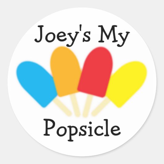 Joey is mijn ijsje Sticker (Voorkant)