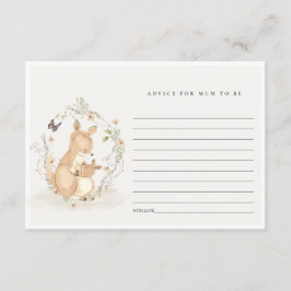 Joey Kangaroo Floral advies voor Baby shower Informatiekaartje