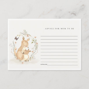Joey Kangaroo Floral advies voor Baby shower Informatiekaartje