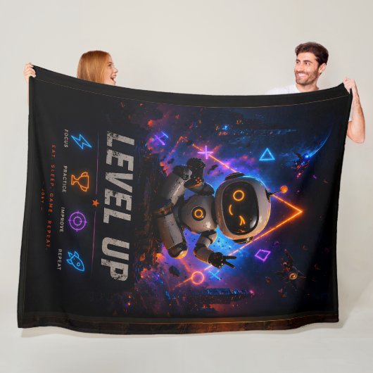 Joey level up gaming fleece deken crayon crew co (In situ)