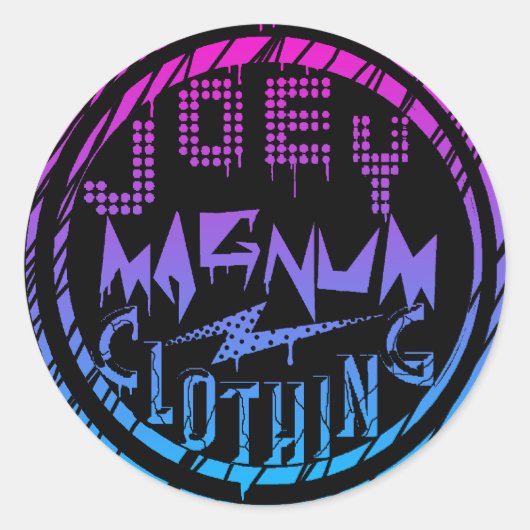 Joey Magnum Kleding Ronde Sticker (Voorkant)