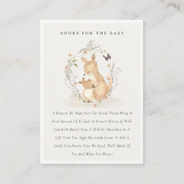 Joey Mama Kangaroo Floral boekt voor Baby shower Informatiekaartje
