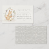 Joey Mama Kangaroo Floral Display Baby shower Informatiekaartje (Voorkant / Achterkant)