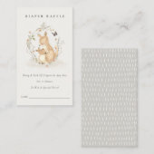 Joey Mum Kangaroo Floral Diaper Baby shower Raffle Informatiekaartje (Voorkant / Achterkant)