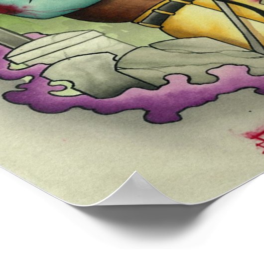 Joey Ortega Zombie King Poster (Hoek)