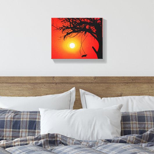 Joey Tree Wrapped Canvas Afdruk (Insitu (Slaapkamer))