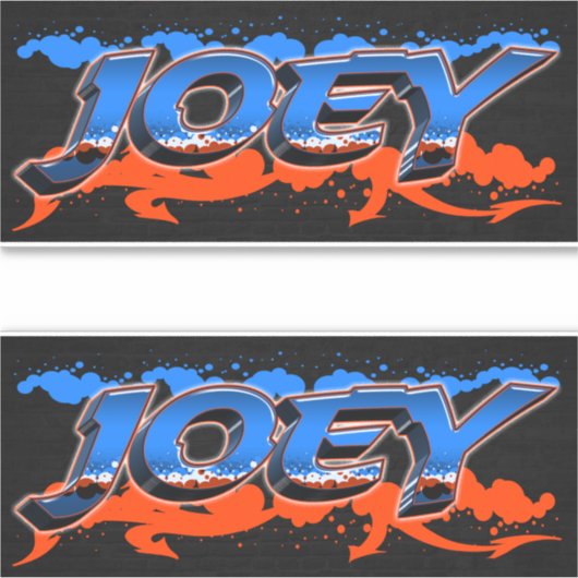 Joey Vorname Name Graffiti Aufkleber Sticker (Voorkant)
