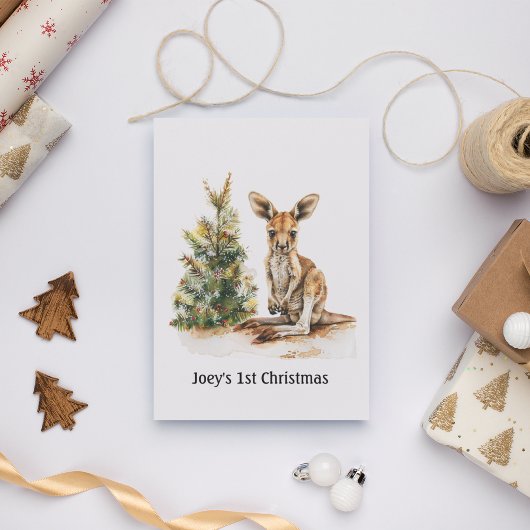 Joey's eerste kerst, gewoonte feestdagenkaart