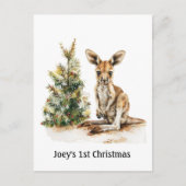 Joey's eerste kerst, gewoonte feestdagenkaart (Voorkant)