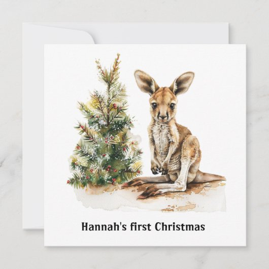 Joey's eerste kerst, gewoonte kaart (Voorkant)