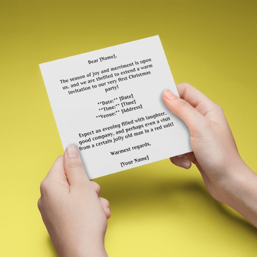 Joey's eerste kerst, gewoonte kaart