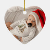 Joey's eerste kerst, gewoonte keramisch ornament (Achterkant)