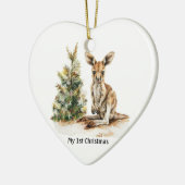Joey's eerste kerst, gewoonte keramisch ornament (Links)