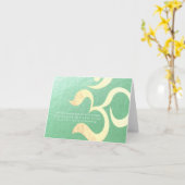 Joga Meditation Instructor Life Coach OM-offertes Kaart (Gele Bloem)