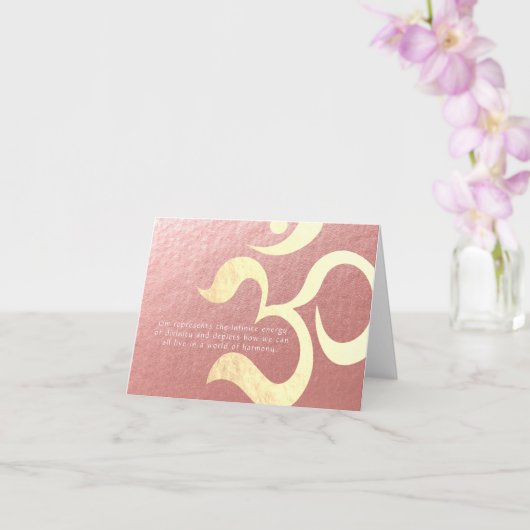 Joga Meditation Instructor Life Coach OM-offertes Kaart (Orchidee)