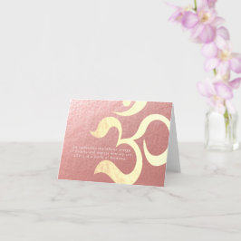 Joga Meditation Instructor Life Coach OM-offertes Kaart