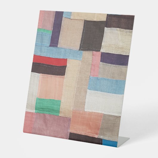 Jogakbo, Handnaaiwerk Reclamebord Met Voetstuk (Voorkant)