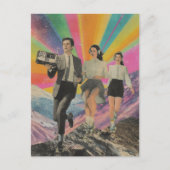 Joggen en schaatsen op de Mountain Ridge Surreal Briefkaart (Voorkant)