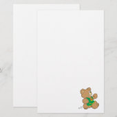 Joggen Lopende Beer Briefpapier (Voorkant / Achterkant)